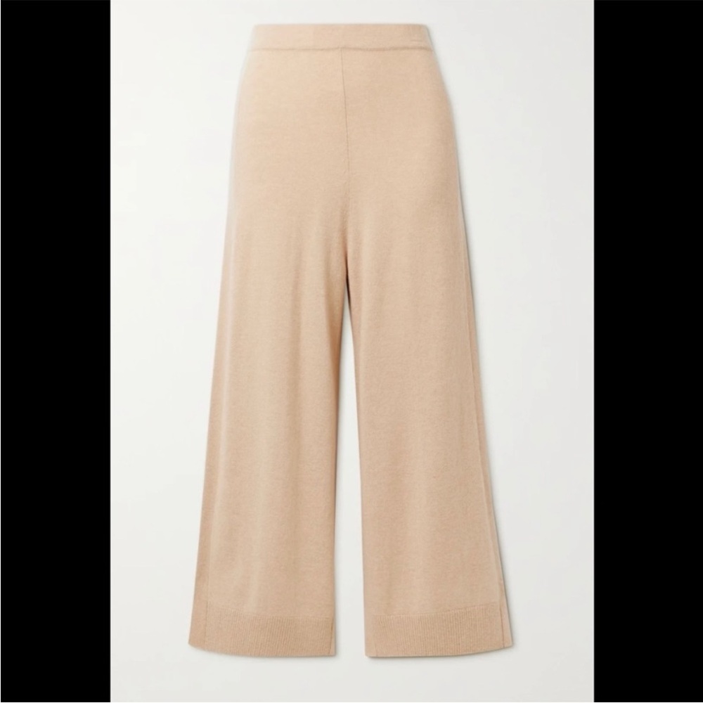 Rosetta Getty Cashmere Came Cream Beige Cropped Ankle Pants - New with Repair